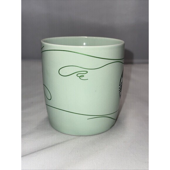 2020 Starbucks Green Siren Logo Mug Mint Green Logo Coffee Cup Mermaid 12 oz. - Picture 2 of 6